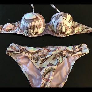 Victoria’s Secret Paisley and Crochet Swim Suit